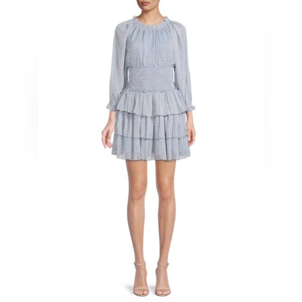 French Connection Diana Floral Tiered Mini Dress